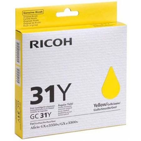 Tusz Ricoh GC31Y / 405691 Yellow do drukarek (Oryginalny) [1.75 k]